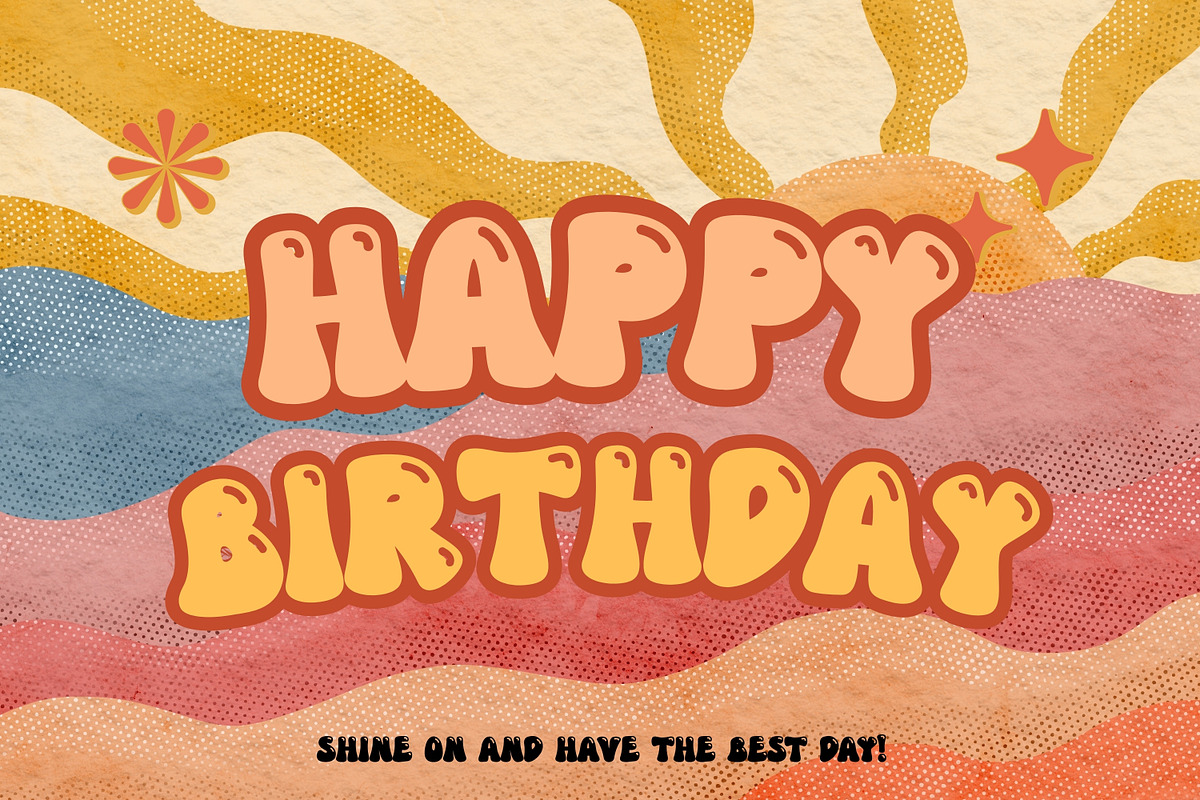 Bubble Display Font-Groovy Pop Soda, a Handwritten Font by ZoloDesignHub (Photo 5 of 9)