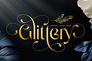 Glittery - Lavish Luxury Font, a Serif Font by Sensatype (Thumbnail 1 of 12)