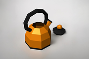 Tea kettle favor - 3d papercraft, a Print Template by PAPER amaze (Thumbnail 4 of 5)