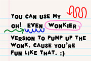Wonky Font! A Clean & Blocky Font, a Sans Serif Font by Meg Lewis Fun House (Thumbnail 8 of 11)
