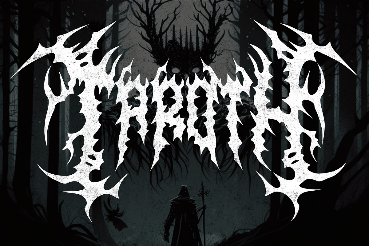 AZAROX DEATH METAL FONT, a Blackletter Font by Fonday Studio (Photo 2 of 9)