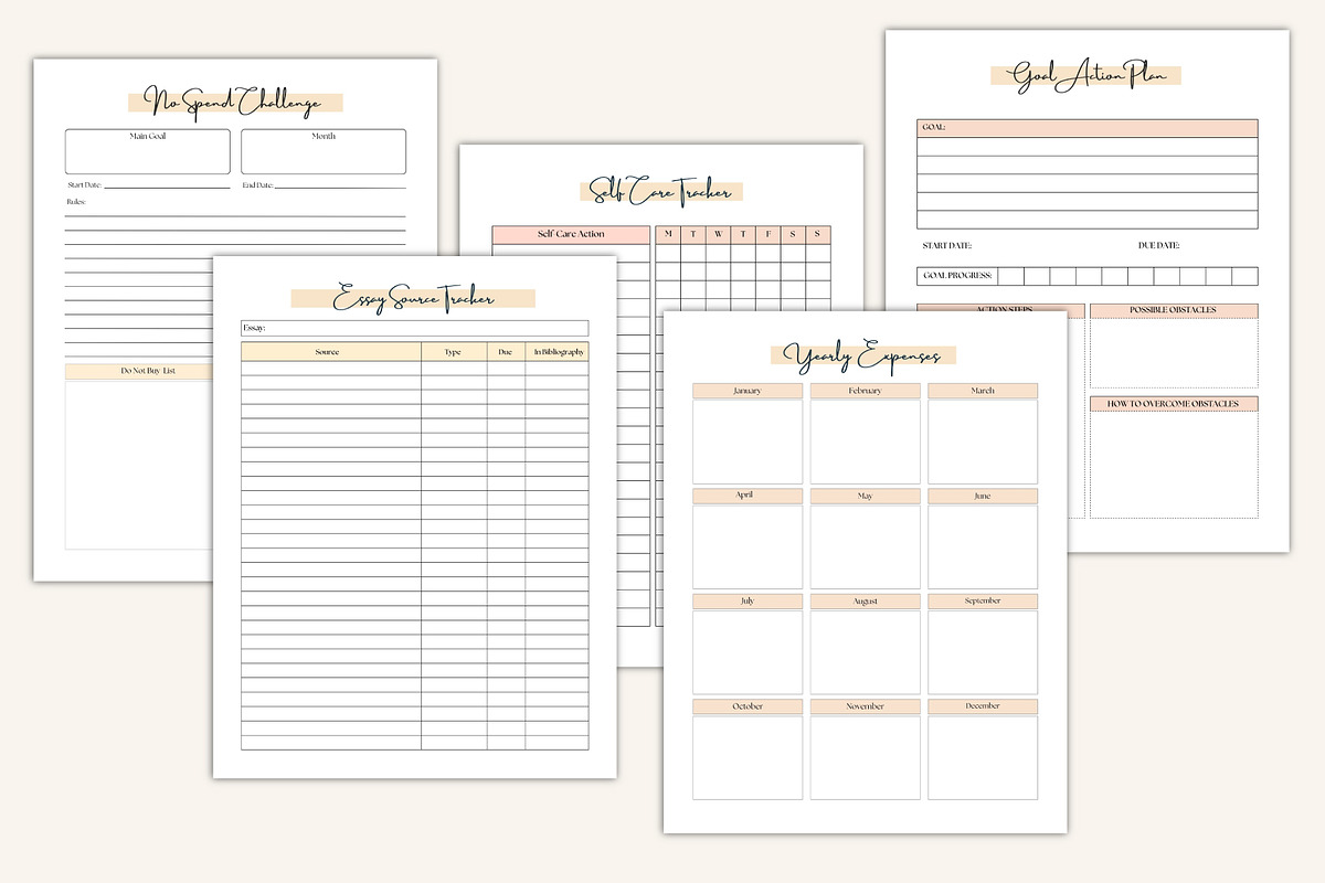 Intentional Life Strategy Journal, a Stationery Template by Designmela01 (Photo 6 of 10)