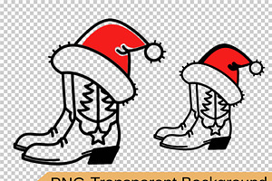 Cowboy Christmas Svg Cowboy Boots