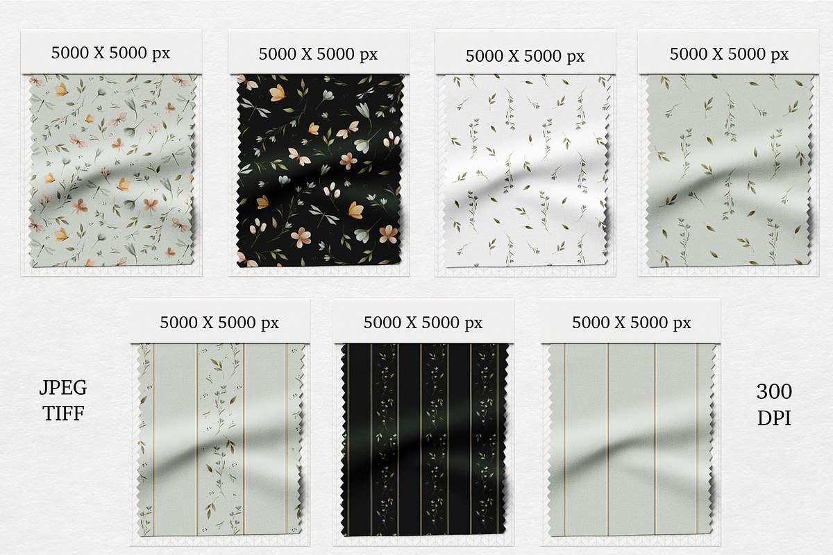 Elegant Botanical Seamless Set, a Pattern Graphic by ZabolotnaArt (Photo 2 of 6)