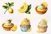 Watercolor Flavorful Lemon Clipart, an Illustration by CreationArt (Thumbnail 2 of 5)