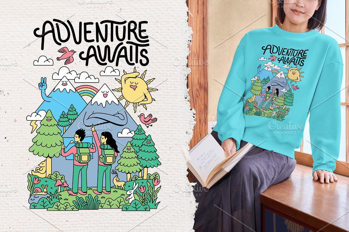 Adventure awaits: 10 illustration, a Person Illustration by gunaonedesign (Photo 6 of 8)
