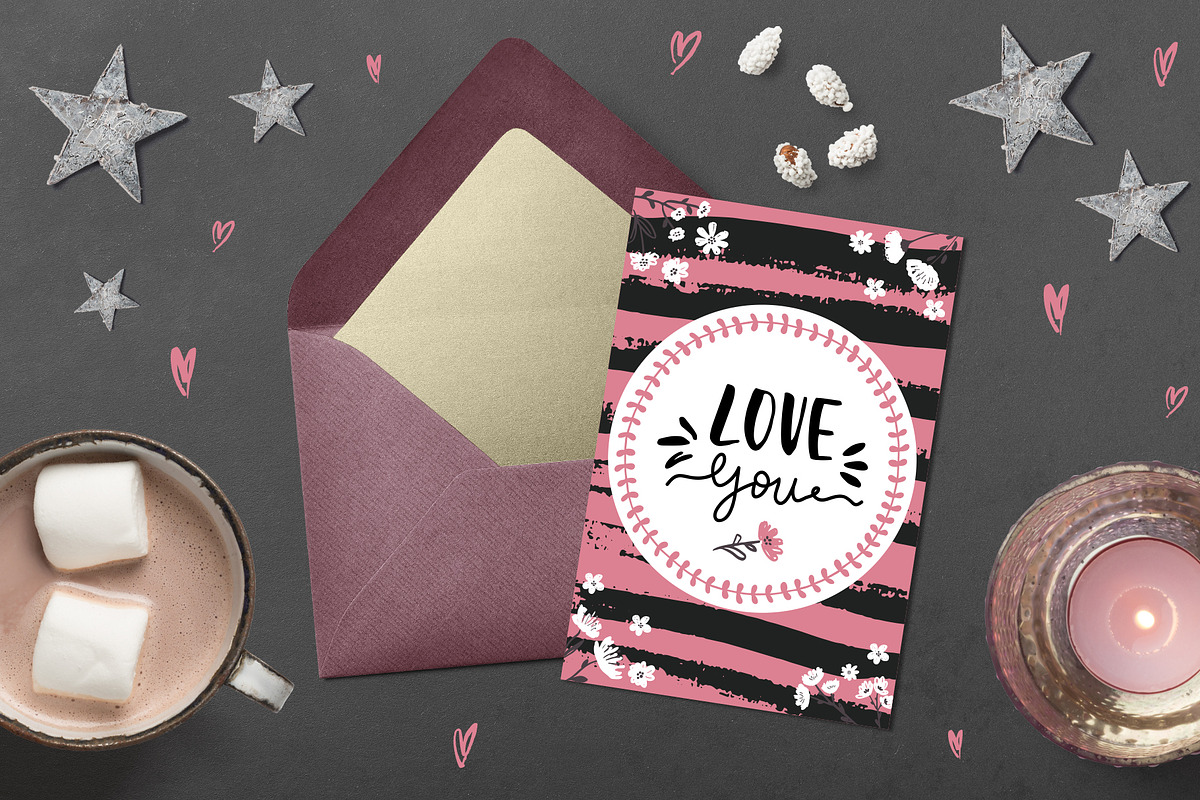Valentine's Day cards bundle, a Texture Illustration by Cozy pattern shop (Photo 5 of 8)