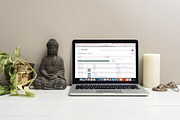 Buddha Yoga Laptop Mockup, a Books & Magazine Mockup by Ashley Alexandra Design (Thumbnail 3 of 6)