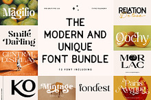 The Modern & Unique Font Bundle