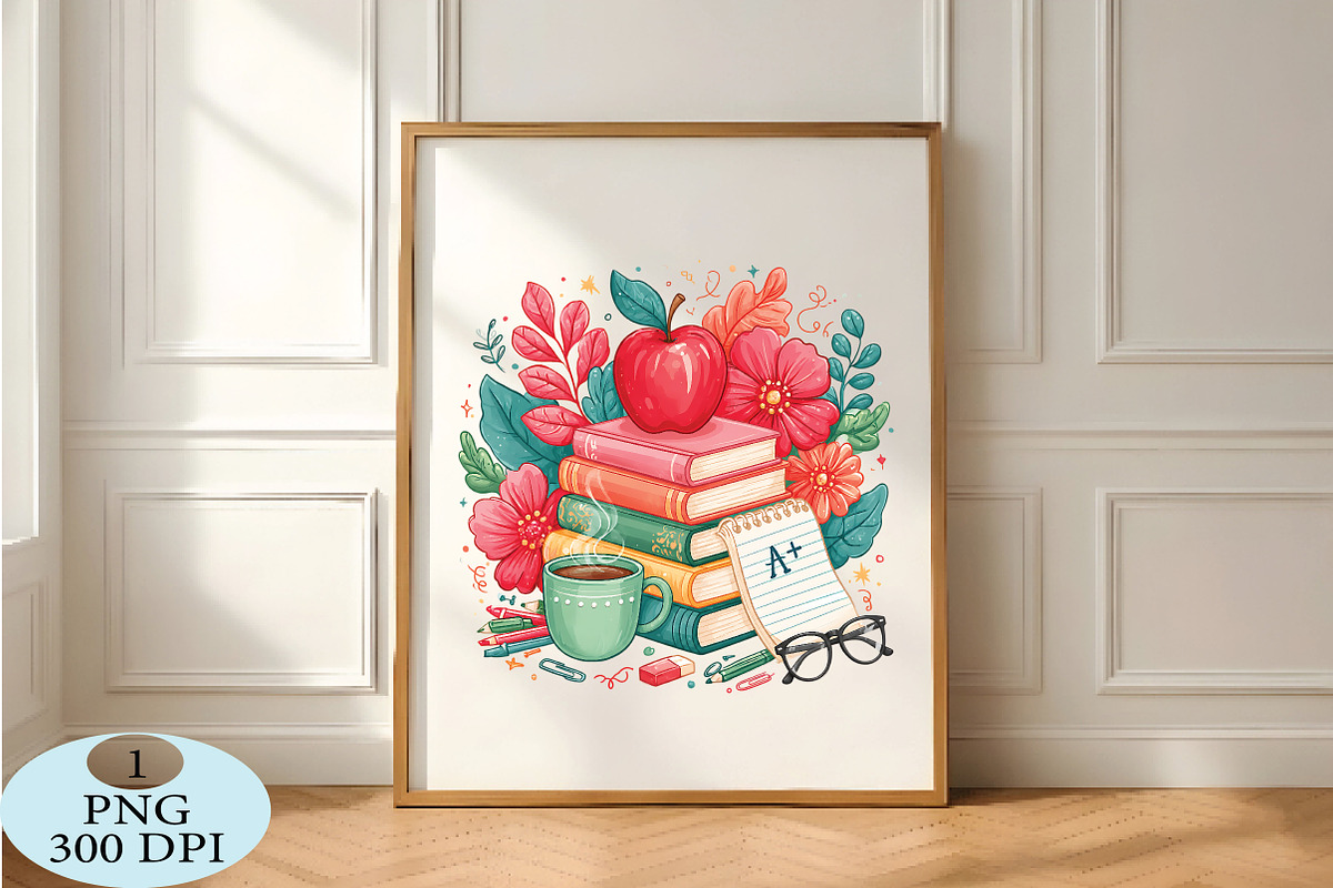 Boho Floral Teacher Png, a Seasonal Illustration by Daily.Designs (Photo 5 of 5)