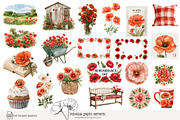 100 watercolour poppy clip art, a Seasonal Illustration by Poppy Lane Studio (Thumbnail 7 of 12)