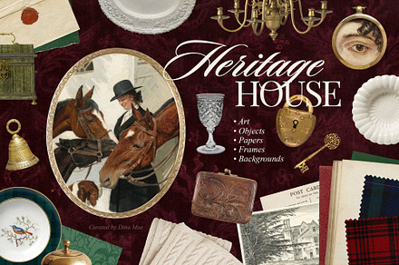 Heritage House - Vintage Collection, an Object Graphic by Dina Mae