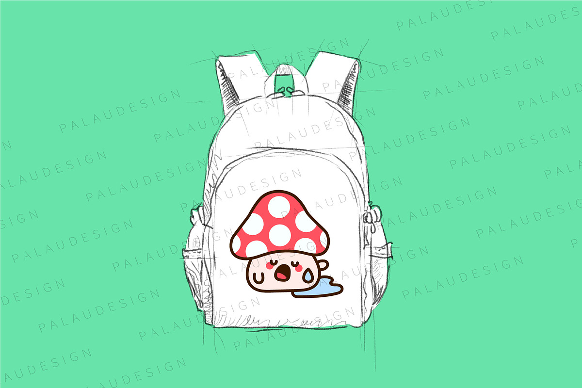Cute Kawaii Fly Agaric Mushroom, a Seasonal Illustration by Palau (Photo 2 of 12)