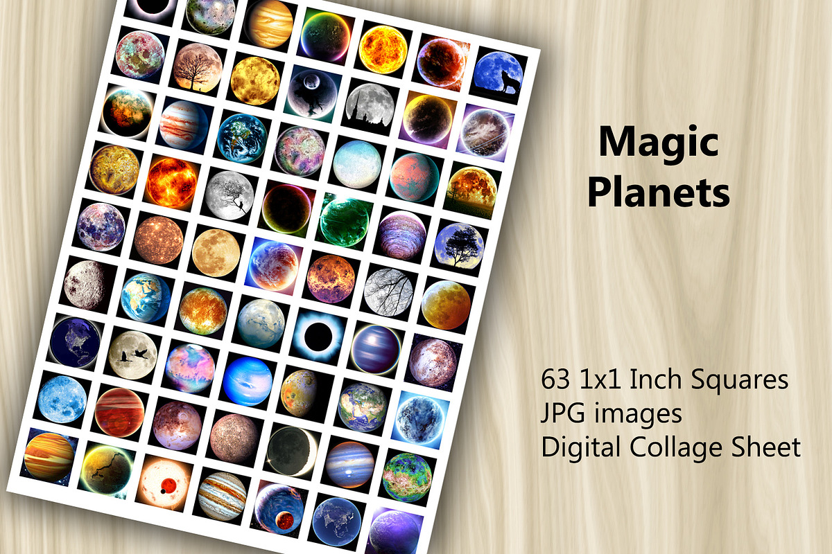 Digital Collage Sheet - Magic Planet, a Print Template by Kseniya-Omega (Photo 1 of 3)