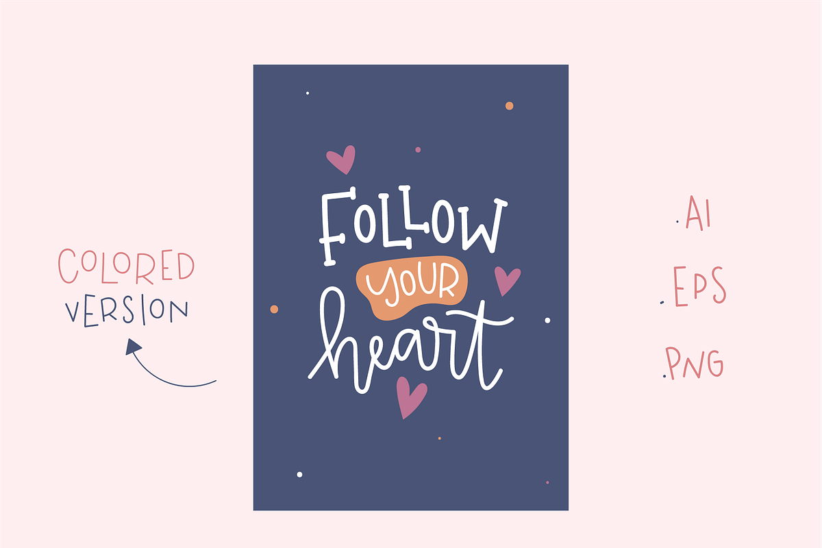 Love collection - 3 love letterings, an Illustration by Camila Dinnebier (Photo 2 of 5)