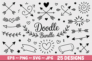 Doodle Flourish Element SVG Bundle, a Photo by Actual Pixel