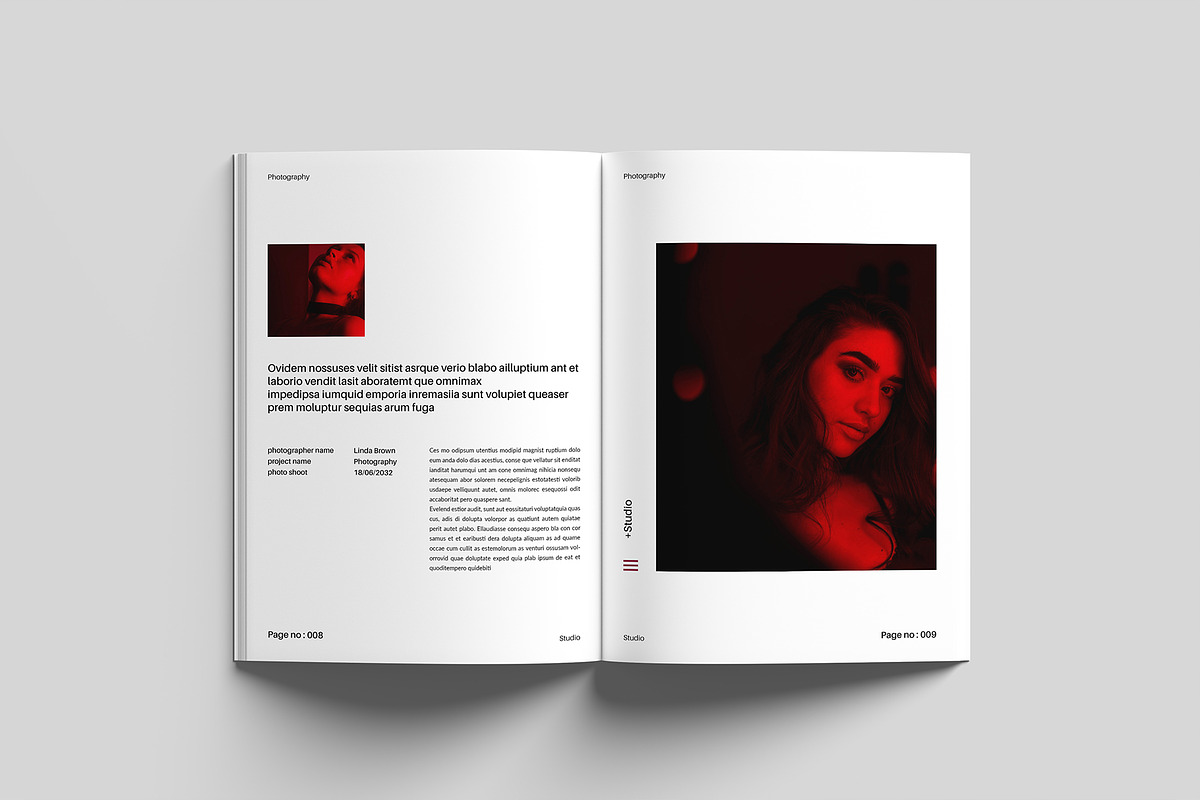 Photography Portfolio Template, a Brochure Template by GoldenGrid Studio (Photo 5 of 12)