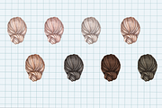 Hair clipart PNG digital download, an Illustration by Illustrator Space (Thumbnail 4 of 8)