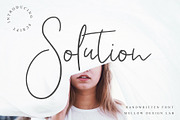 Solution Script, a Script Font by Creamy Script (Thumbnail 1 of 5)