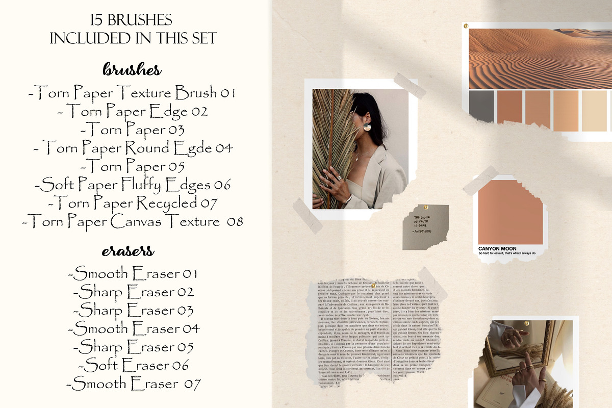 Torn Paper Kit for Procreate, a Brush Add-On by Liquid Amethyst Art (Photo 3 of 12)
