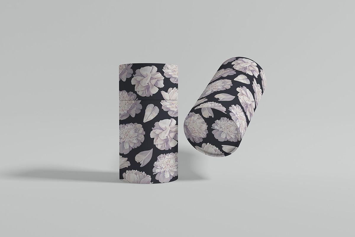 White Realistic Peonies Set, a Decorative Illustration by MarynaPetrovska (Photo 8 of 16)