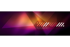 Shiny glowing lights neon color, an Illustration by antishock