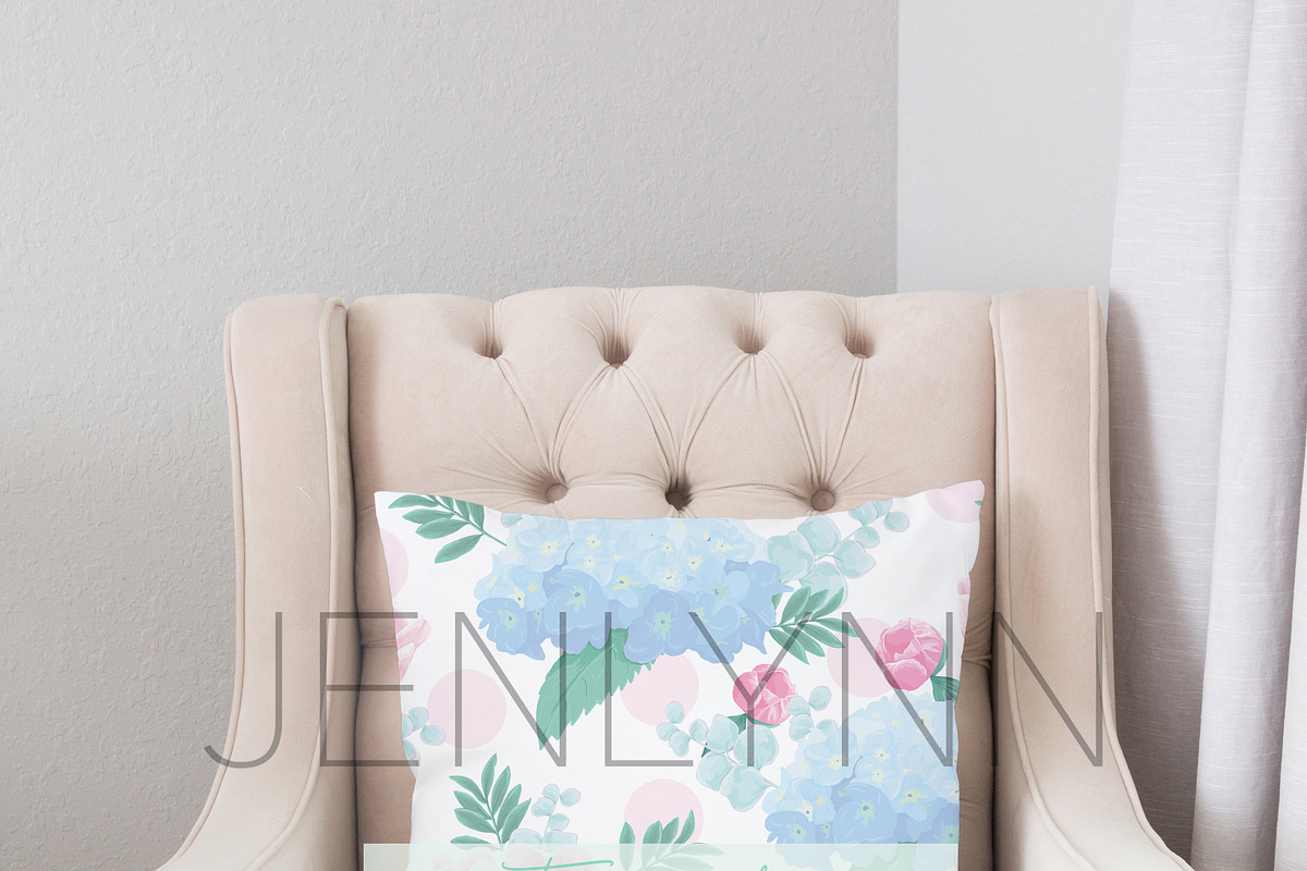 White Pillow Mockup PSD, a Product Mockup by JENLYNN Stock Shop (Photo 2 of 3)