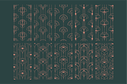 FishScale ArtDeco Patterns V5, a Pattern Graphic by Firowerk (Thumbnail 6 of 7)