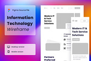 Information Technology Wireframe Web, a Wireframe Template by INSPR STD (Thumbnail 1 of 4)