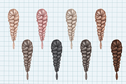 Hair clipart PNG digital download, an Illustration by Illustrator Space (Thumbnail 2 of 8)