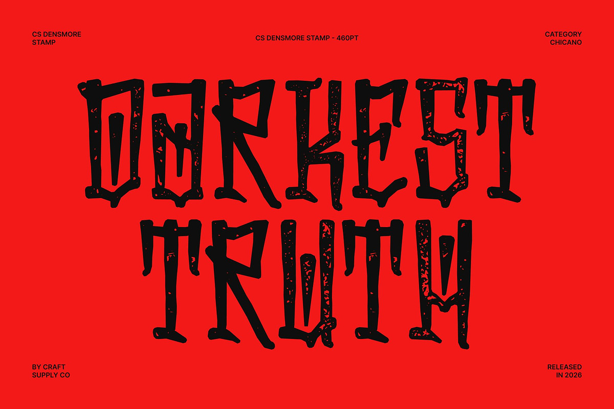 CS Densmore Stamp, a Sans Serif Font by Craft Supply Co. (Photo 2 of 8)