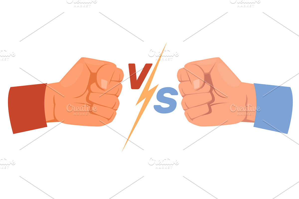 Human to human conflict. Struggle, a Person Illustration by Vectorbuum