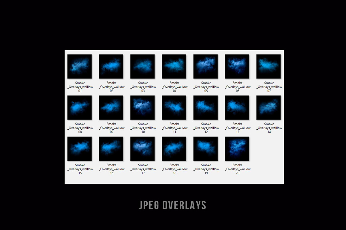Blue Smoke Transparent PNG Overlays, a Layer Style Add-On by Walllow Creatives (Photo 5 of 6)
