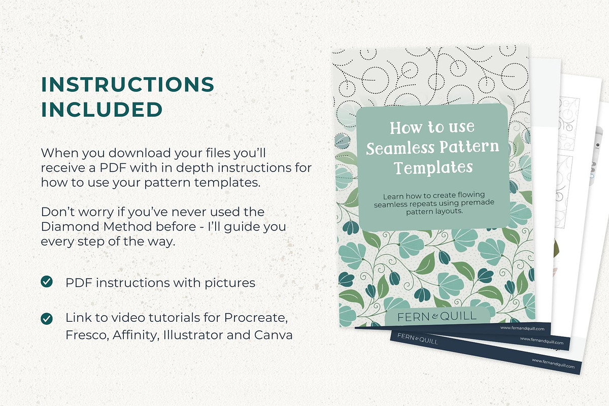 6 Seamless Pattern Templates (Vol 1), a Pattern Graphic by Fern & Quill (Photo 9 of 12)