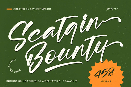 Scatqin Bounty Bold Brush Font