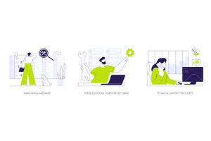 Network technician abstract concept, a Technology Illustration by Visual Generation