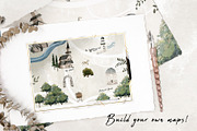 Wedding map creator watercolor, an Illustration by Cocoa studio by Eliza M (Thumbnail 2 of 18)