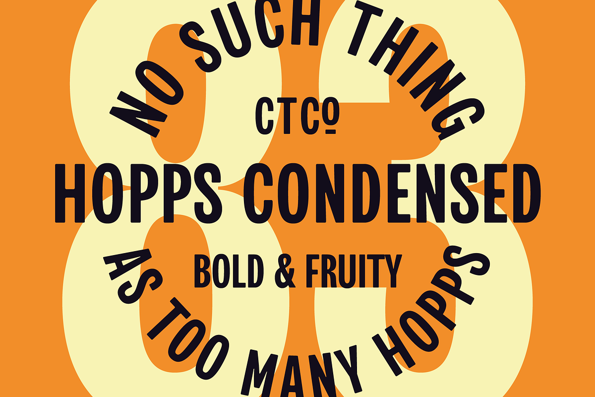 CTCo Hopps Condensed Display, a Sans Serif Font by Colt Type Co (Photo 1 of 6)