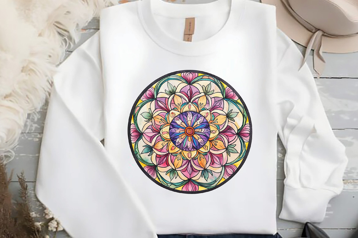 Stained Glass Sublimation Clipart, an Illustration by DreamCafeArt (Photo 5 of 9)