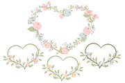 Pastel Floral Heart Wreath Vectors, an Illustration by Amanda Ilkov (Thumbnail 3 of 5)