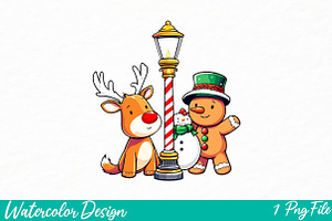 Christmas PNG, Christmas Shirt PNG, an Illustration by Watercolor design