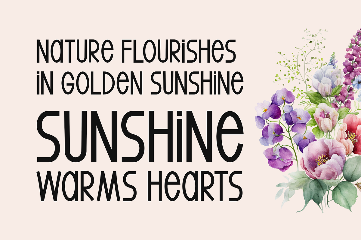 Spring Echoes Typeface, a Sans Serif Font by Seemly Fonts (Photo 2 of 6)