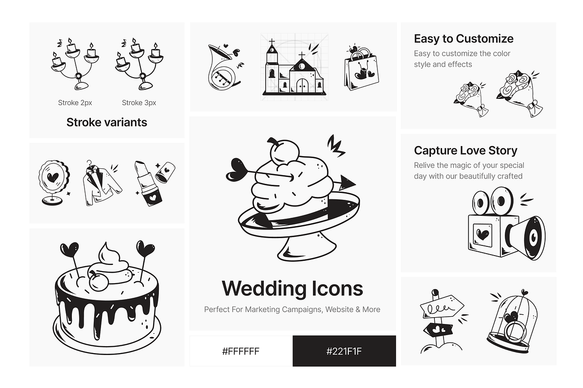 Animated Wedding Icons, a Solid Icon by Prosymbols (Photo 4 of 7)