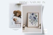 Blue Watercolor Flowers, a Background Graphic by Twigs and Twine (Thumbnail 5 of 10)