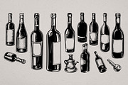 Hand Drawn Wine Vector Set, a Food Illustration by Alternate Studio (Thumbnail 7 of 10)