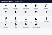 Man Holding Letters & Symbols Icons, a Solid Icon by Symbolic Language (Thumbnail 4 of 5)