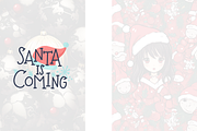 Christmas Card Design Bundle 7 Anime, a Card Template by Jay Major Designs (Thumbnail 10 of 10)