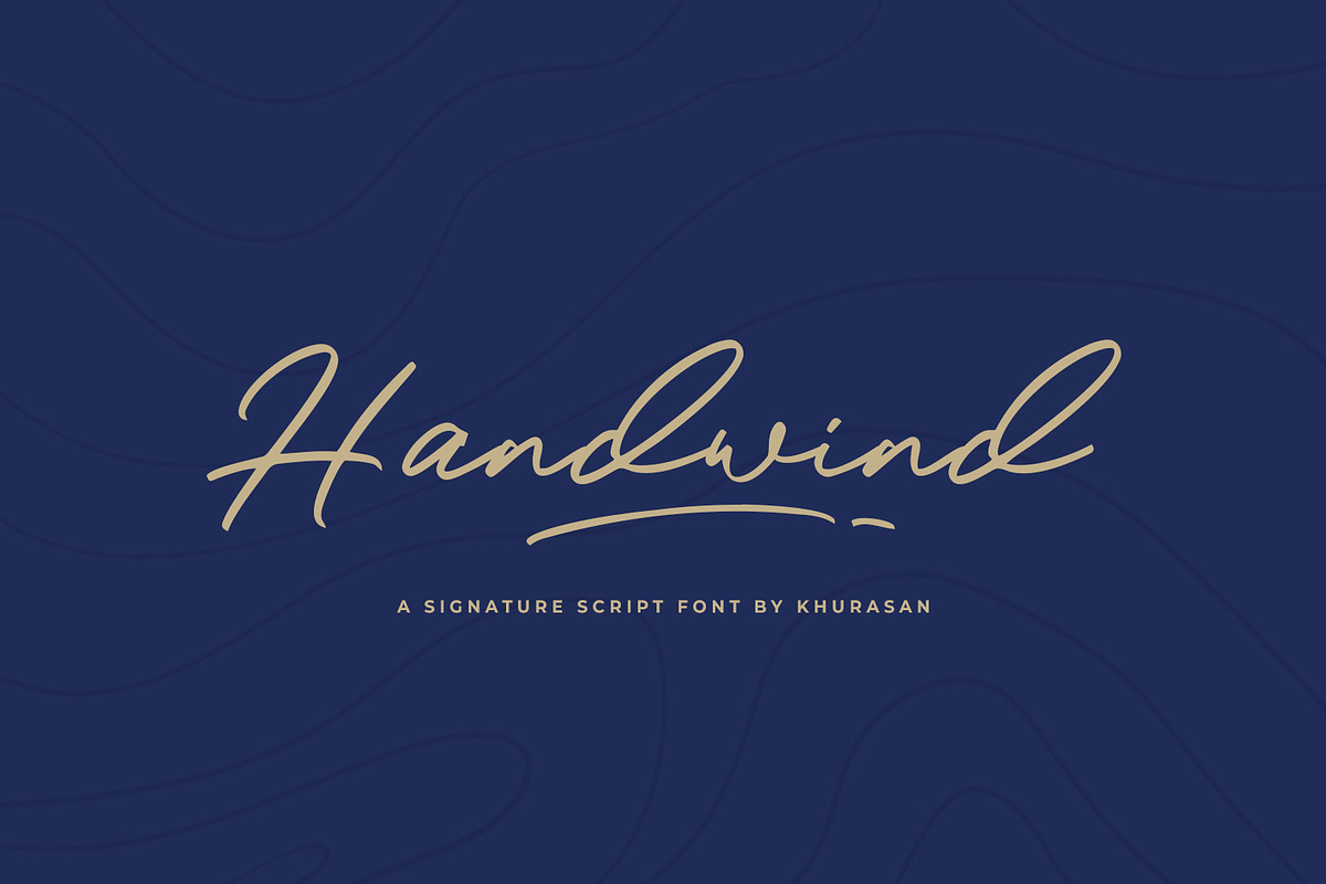 Handwind Script, a Script Font by khurasan (Photo 1 of 7)