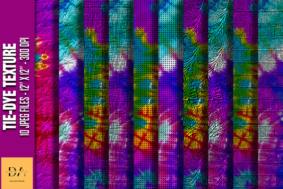 Tie-Dye Texture Digital Papers #100, a Texture Graphic by Digital Art Collectibles (Photo 1 of 5)