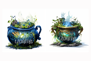 Halloween Cauldron Clipart Set Of 12, an Object Illustration by EzDigitals (Thumbnail 5 of 7)